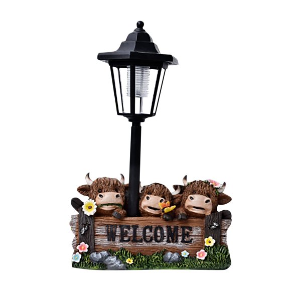 Synthetic Resin Cow Solar Light Garden Statue Is An Interesting Decoration Suitable For Outdoor For Yard Patio Outdoor Garden Decoration Unique Self Watering Vegetable Planter Kinsman Garden Garden