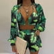 thumbnail image 2 of Traje de cintura de cintura deportiva con estampado floral de verano para mujer Traje de tres piezas informal de moda Wmkox8yi  bvn2833, 2 of 6