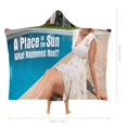 thumbnail image 2 of Un Lugar en el Sol Manta Capa con Capucha Anti-Bolitas, Manta de Lana Ártica Suave, Manta Portátil de Felpa Ligera y Lujosa, Poncho para Siesta en Casa y Oficina, 100*130cm, 2 of 6
