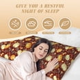 thumbnail image 4 of Lsque Pumpkin Leaf Daisy Body Pillow Case Cover,Ultra-Soft Microfiber Bed Pillow Cases 20x54 inches,Elegant Bedding,Breathable Durable Pillow Cover with Envelope Closure, 4 of 8