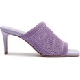 thumbnail image 2 of Schutz Sinara Smoky Grape Wide Strap Slip On Open Toe Stiletto Mid Heel Sandals (Smoky Grape, 9.5), 2 of 6
