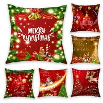 Xuniizn Christmas Pillow Covers 18x18" - Holiday Decorative Throw Pillow Cases for Couch, Sofa, Bed Seasonal Christmas Decorations for Home