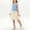04 Blue, variant on Freshbabe Girls'Solid Tiered Sleeveless Dress With Buttons Casual Summer Sundress