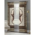 thumbnail image 4 of Country Star Sheer Curtains 84 Inch Long 2 Panels, Farmhouse Texas Star Vintage Wood Grain Light Filtering Rod Pocket Semi Sheer Curtains, Sheer Voile Drapes for Living Room Bedroom, 52"x84", 4 of 5