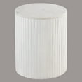 thumbnail image 3 of Albany Living 18" Marble Top Wooden Round End Table in White, 3 of 4