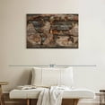 thumbnail image 2 of Elephant Stock Reclaimed Map Wall Art - Horizontal Canvas Wall Art - Living Room Wall Decor - Map Canvas - Brown And Gray Decor By Diego Tirigall - 36" x 24", 2 of 8