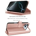 thumbnail image 5 of For iphone 17 Pro Max Case Wallet with Card Holder, Lanyard and Kickstand for Women Men, Ebizware Magnetic Flip Detachable PU Leather Wallet Phone Case Cover for iphone 17 Pro Max 6.9" - Rose, 5 of 7