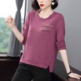 thumbnail image 4 of Camiseta de manga larga de otoño e invierno para mujer, nueva mamá de mediana edad, camisa de fondo de estilo occidental, camiseta de ropa exterior de primavera y otoño, 4 of 5
