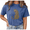 1-Blue, variant on Women's Green Modern Leopard Art Vintage Washed T-Shirt Short Sleeve S-2XL Relaxed Fit Top