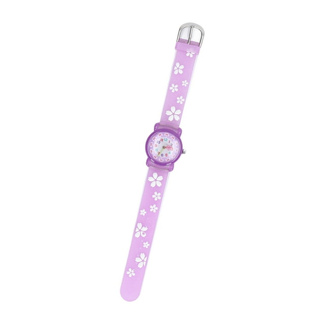 Girls Watches, 3D Colorful Waterproof Girls' Toy Safe For Over 3 Years Old Purple