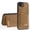 Brown, variant on Dteck RFID Blocking Wallet Back Card Holder Case for iPhone 16e/17e, Shockproof Rugged Slim PU Leather Cover, Green