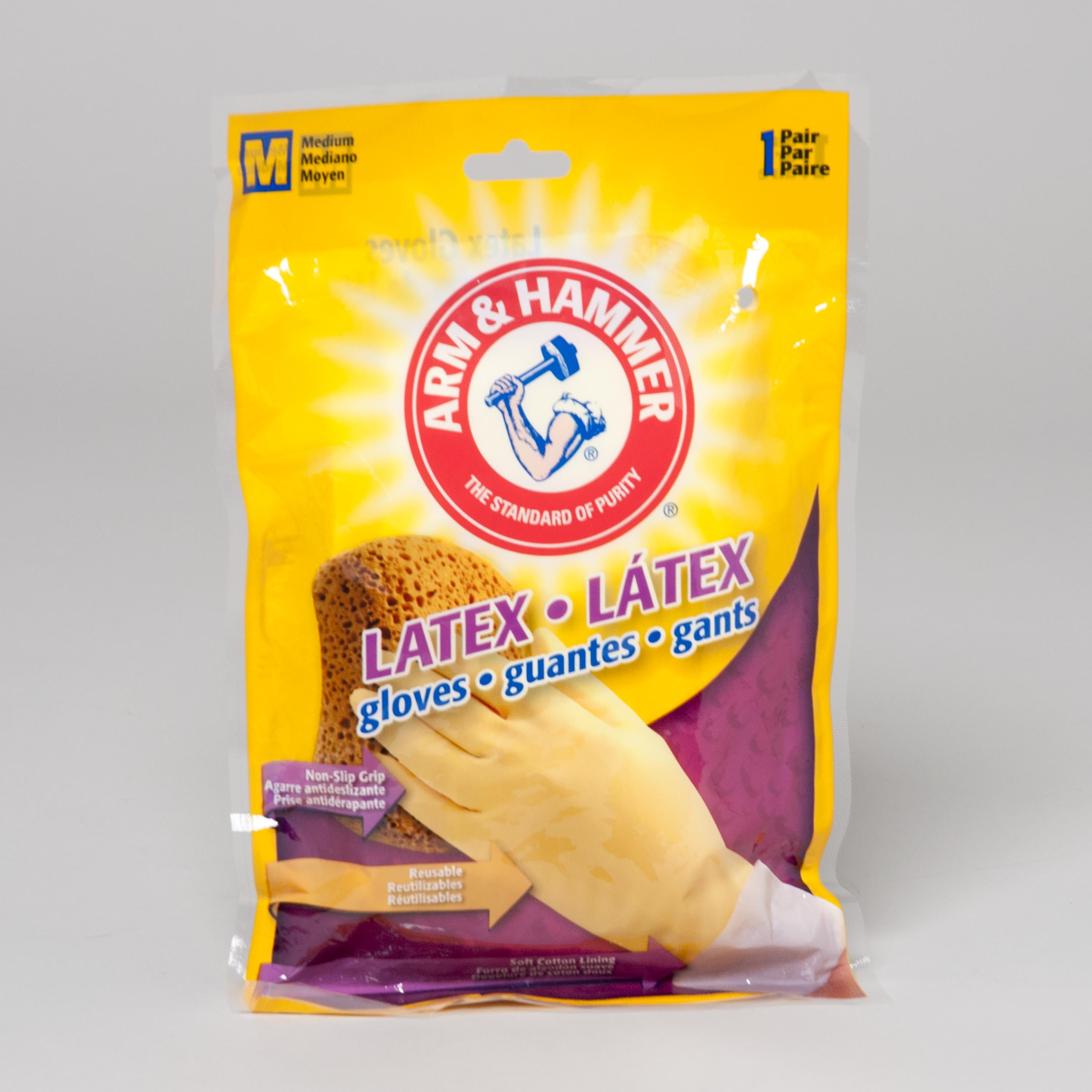 Arm & Hammer Latex Gloves, Medium