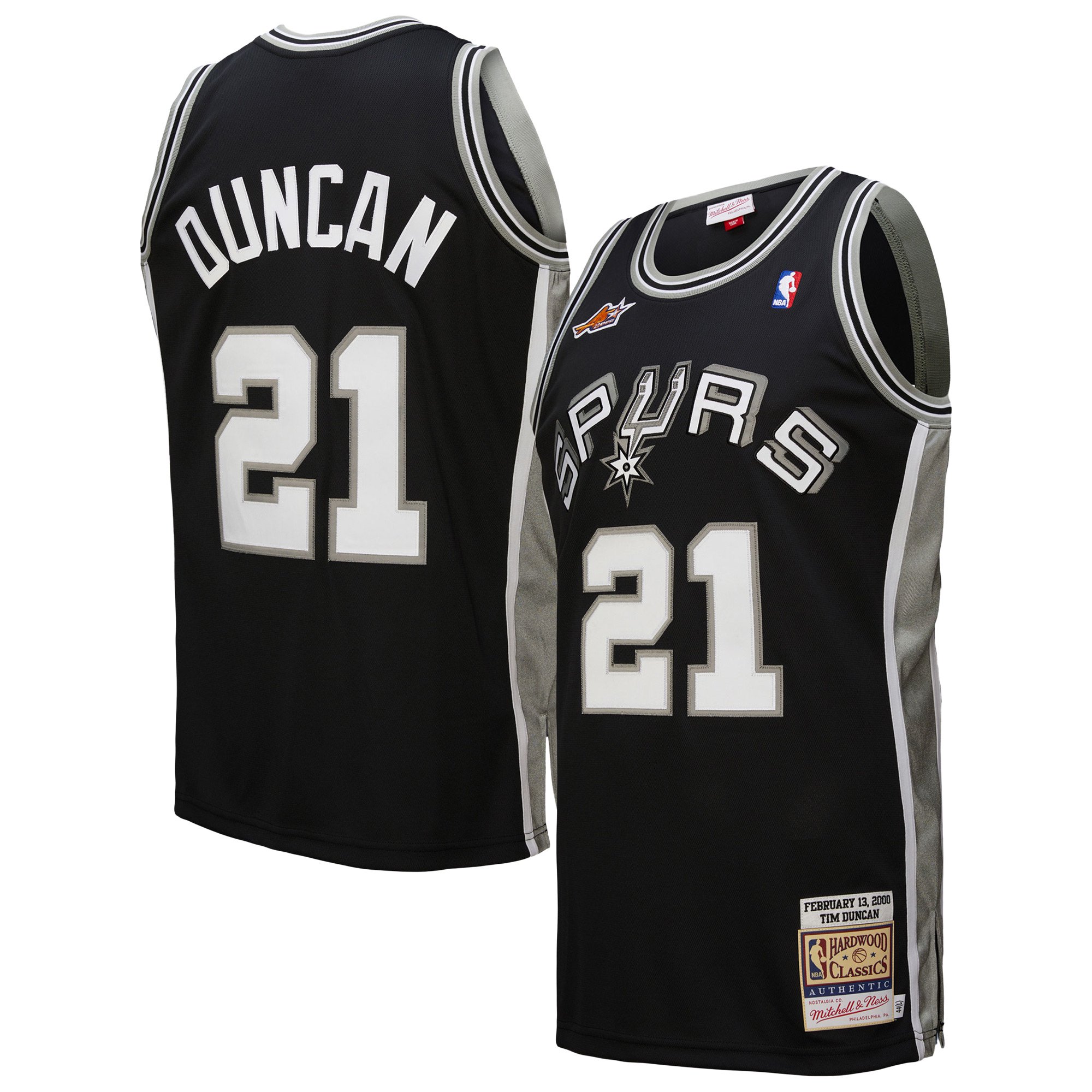 Men's-Mitchell & Ness Tim Duncan Black San Antonio Spurs 2000 NBA All-Star Game Authentic Jersey