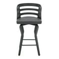 thumbnail image 2 of Armen Living Indoor Valerie 30" Swivel White Faux Leather and Silver Metal Bar Stool, 2 of 8