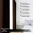 thumbnail image 6 of Ample Decor 1 Panel 46 x 95 inch 100% Polyester Blackout Curtains, Noise Reducing - Brown, 6 of 6