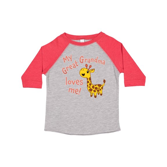 Inktastic My Great Grandma Loves Me Cute Giraffe Boys or Girls Toddler T-Shirt