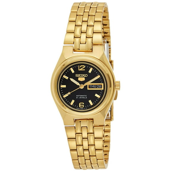 Seiko Women's Seiko 5 Black Dial Watch - SYMK38K1