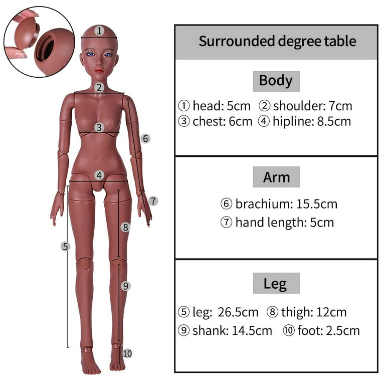 UCanaan BJD Dolls 1/3 SD Dolls 24 Inch 18 Ball Jointed Doll