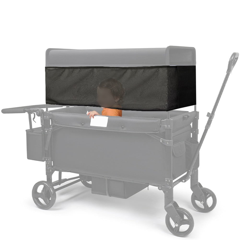 Stroller Wagon Sunshade Net For Wonderfold W4 W2 Breathable Mesh Net Cover Sun Protection Breathable Mesh Safety Anti-Slip