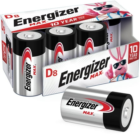 UPC 039800006080 product image for Energizer MAX D Batteries (8 Pack)  D Cell Alkaline Batteries | upcitemdb.com