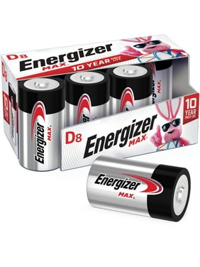 Energizer MAX D Batteries (8 Pack), D Cell Alkaline Batteries