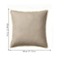 thumbnail image 4 of Couch Throw Pillow 18x18 Inch Solid Color Soft Decorative Chenille Pillow Farmhouse Accent Cushion Pillow for Boho Western Spring Fall Coastal Decor Sofa Bed Living Room, 4 of 6
