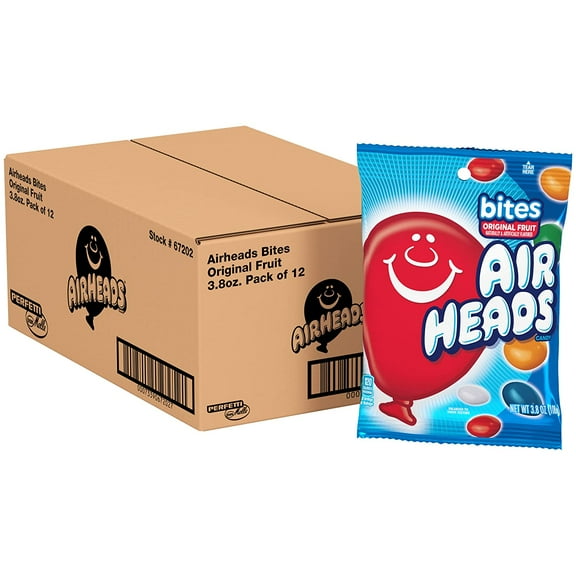 Airheads Bites Peg Bag Fruit, 3.8 Ounce (12 Pack)
