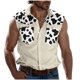 thumbnail image 2 of Camiseta sin mangas con cuello vuelto para hombre, estilo informal, con estampado del Día de la Independencia, cuello vuelto, sin mangas, bolsillos, deportiva, de poliéster, 2 of 5