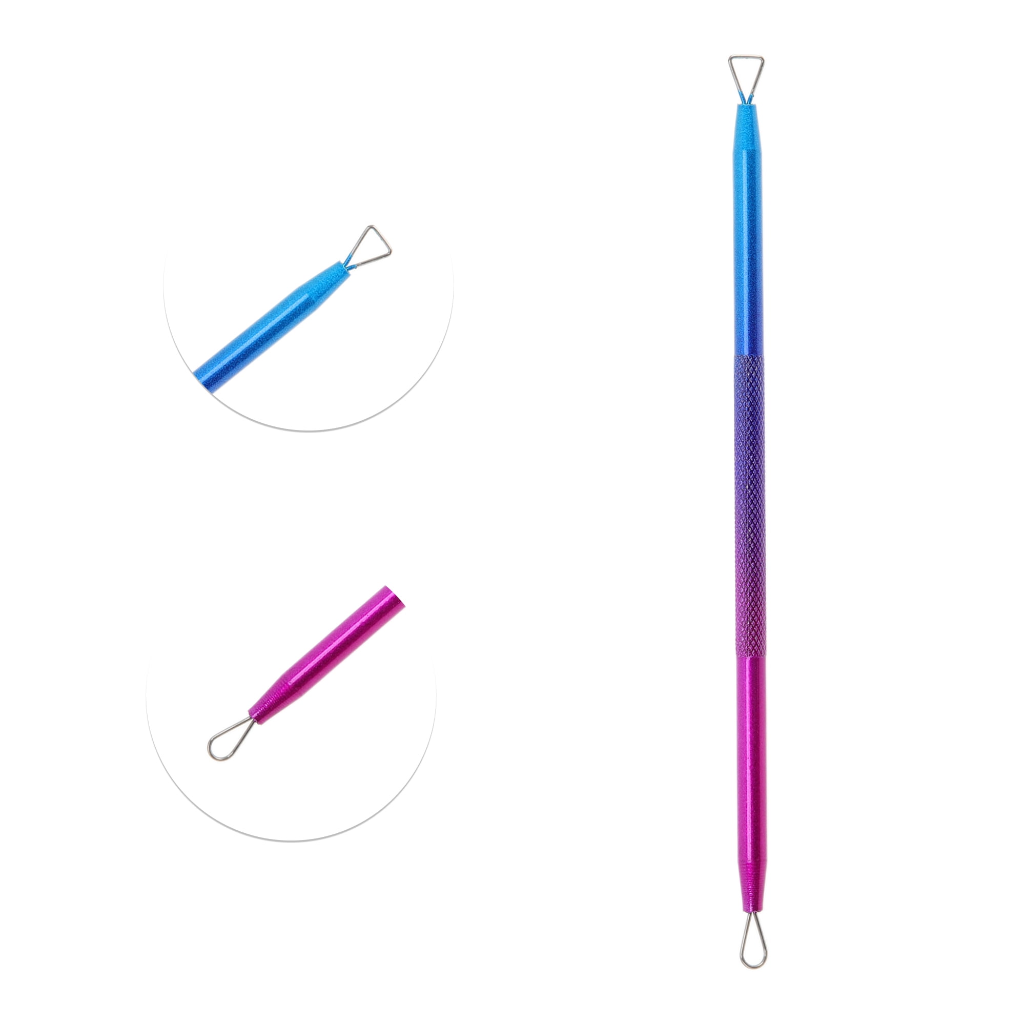 Unique Bargains 1pc Durable and Professional Pimple Extractor Tool Blue Purple