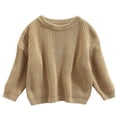 thumbnail image 1 of Faithtur Chandail Tricoté Automne Hiver pour Bébés Filles Garçons Couleur Unie Manches Longues Col Rond, 1 of 2