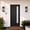 Black, variant on Sunrinx 36" x 80" White Fiberglass Front Door with Frosted Privacy Glass, Left-Hand Inswing Exterior Door, White 4-9/16" PVC Frame with Brickmold