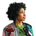 thumbnail image 2 of Peluca de disfraz Seasonal Visions Warriors Afro negra para adultos, 2 of 6