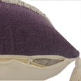 thumbnail image 5 of Ox Bay 14" x 36" Purple/ White Color Block Organic Cotton Pillow Cover, 5 of 9