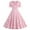 Pink, variant on Baqcunre Maxi Dresses for Women 2024 Women's 1950S Rockabilly Dress Short Sleeve Vintage Cocktail Dress Checked Retro Swing Dress Elegant Wedding Party Dress Dresses for Women 2024 Pink L