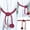 Red, variant on JilgTeok Retro Window Curtain Cord Rope Buckle Tiebacks Tie Backs Curtain Hanging Ball for Home Essentials