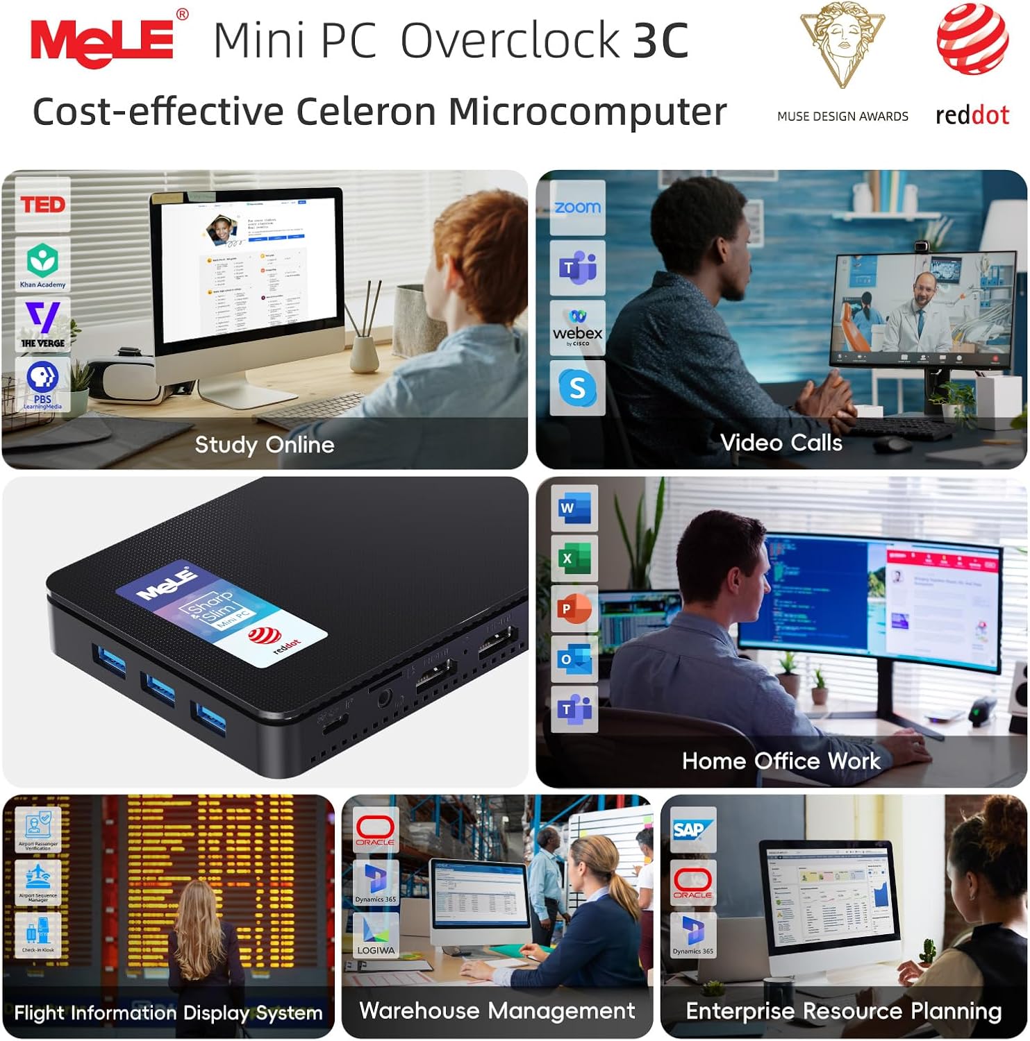 MeLE Slim Mini PC Overclock3C, N5095 16GB 512GB 4K UHD Mini Desktop Computer (New)