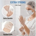 thumbnail image 4 of Durasafe Opaque White Color Vinyl 4 mil Medical Gloves - Powder Free - 100/BX - 10BX/CS - Case of 1000 Gloves, 4 of 8