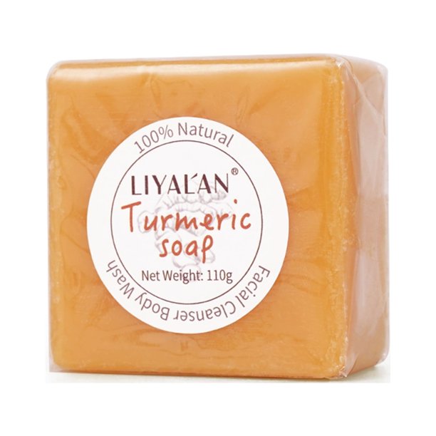 LIYAL'AN Turmeric Soap Bar Ginger Lemongrass Face Body Organic Tumeric