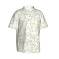 thumbnail image 2 of Balery White Rabbit Print Men's Hawaiian Shirts Short Sleeve Beach Shirt Relaxed Fit Vacation Button Down Shirts-X-Large, 2 of 9