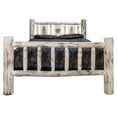 thumbnail image 2 of Montana Collection Twin Bed w/ Laser Engraved Pine Tree Design, Ready to Finish, 2 of 7