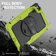 thumbnail image 5 of Case for Samsung Galaxy Tab S11 2025 with Screen Protector, 360 Degree Rotating Kickstand Hand Strap Heavy Duty Shockproof Cover with Shoulder Strap, Lime, 5 of 7
