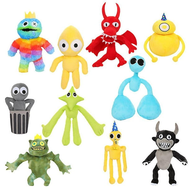 Lot de 6 peluches Rainbow Friends Roblox, jouets arc-en-ciel en peluche  pour Halloween, Noël, anniversaire, cadeaux pour enfants