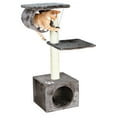 thumbnail image 3 of TRIXIE San Fernando Plush & Sisal 3-Level 41.7" Cat Tree with Scratching Posts & Condo, Dark Gray, 3 of 7