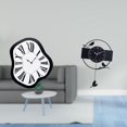thumbnail image 2 of Reloj de pared acrílico distorsionado, diseño único y creativo de pájaro derretido, adorno minimalista de arte, reloj decorativo colgante para escrito, 2 of 8