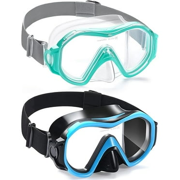 Adult Swim Goggles Swimming Goggles with Nose Cover Elastic Fabric Strap Tempered Glass Snorkeling Gear for Adults