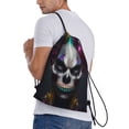 thumbnail image 4 of Yiaed Modern Abstract Colorful Skull C Print Drawstring Bags Drawstring Backpack Bulk String Back Pack Gym Sport Bag-Medium, 4 of 5
