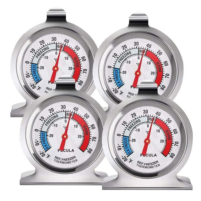 Termómetro para refrigerador PECULA -30-30 °C/-20-80 °F, paquete de 4