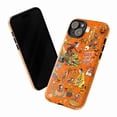 thumbnail image 3 of Curious Monkey Halloween Phone Case, Classic Bold Orange Trick or Treat iPhone Cover, Festive Cartoon Fall Protective Case for iPhone 16 15 14 13 12 11 Plus Pro Max Mini, 3 of 6