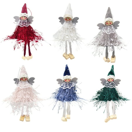 

Citystores Angel Toy Ornament Adorable Wide Application Plush Utility Little Girl Christmas Tree Hanging Doll Pendant for Home