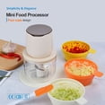 thumbnail image 6 of 4-in-1 Small Food Processor with Bowl, OGEDNAC Electric Food Chopper, 4 Bowls, Meat Grinder, Small Blender for Baby Food & Vegetables, Beige, 6 of 9